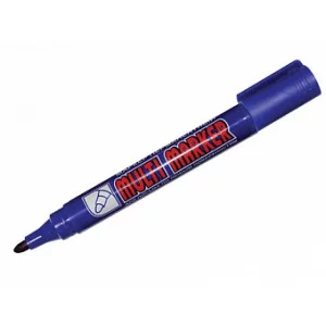 Маркер перманентный Crown "Multi Marker Chisel" синий, скошенный, 5мм 207894