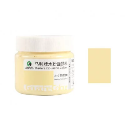 Гуашь 100 мл. Желтый неаполитанский DB-1044 в баночке №210 Maries 327957