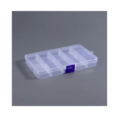 Органайзер д/декора 15секц прямоуг 17,4*10*2,2см прозрач пакет накл QF 6936235