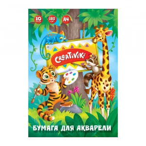 Папка для акварели Creativiki А4 210х297 мм 10 л 180 г/м2 161563