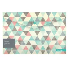 Папка-конверт на кнопке Berlingo "Triangle" А4, 180мкм, с рисунком 299319