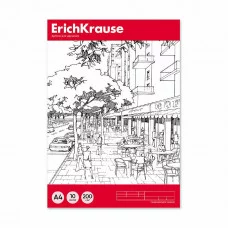 Бумага для черчения в картонной папке ErichKrause, А4, 10 листов, вертикальная рамка 45011