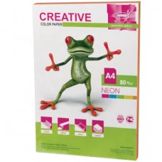 Бумага CREATIVE color Креатив А4, 80 г/м2, 50 л. 5 цв.х10 цветная неон, БНpr-50r 110513