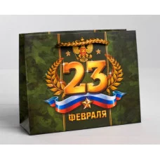 Пакет ламинированный горизонтальный «23 Февраля», S 15 × 12 8 см 4515277