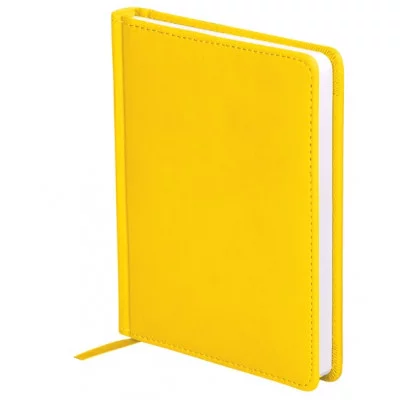 Ежедневник недатир. А6, 136л., кожзам, OfficeSpace "Winner", желтый 247847