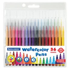 Фломастеры BRAUBERG PREMIUM, 36 цветов, КЛАССИЧЕСКИЕ, вентилируемый колпачок, ПВХ-упаковка, 152505