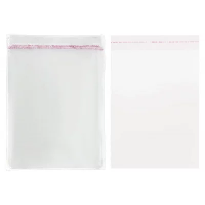 Пакет БОПП с клеевым клапаном, 20х25+4 см, толщина 30 мкм, с усиленным швом