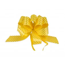 Бант-шар с принтом Полоски, 3 см, жёлтый БЛ-6493