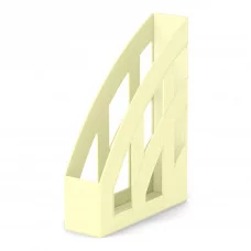 Подставка для бумаг вертикальная пластиковая ErichKrause® Office, Pastel, 75мм, желтый 55581