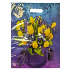 Пакет с прорубной ручкой ТИКО Желтые тюльпаны 40*31 1136