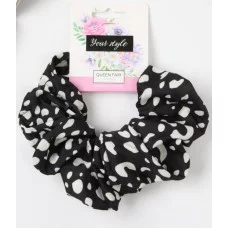 Резинка для волос "Орбита" пятна мини 12см чёрно-белый 10526838