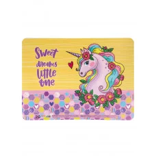 Настольное покрытие для лепки А3+,  ЕДИНОРОГ В ЦВЕТАХ (НПД-5107) пластик НПД-5107
