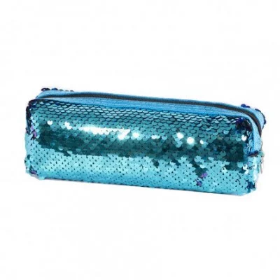 Пенал косметичка Alingar, пайетки, молния, 21 см х 10 см, "Хамелеон красный/зеленый" AL8078