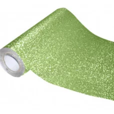 Пленка самоклеящаяся с блестками, 45x100 см, салатовая, PP 100 мкм, в рулоне 8117300