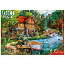 ПАЗЛЫ 1000 элементов. ДОМИК У ПРИЧАЛА Ф1000-7136