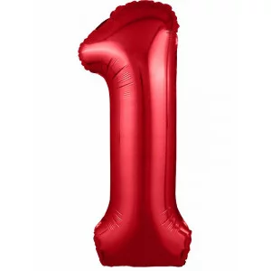Шар Agura Slim Красный цифра 1 (40\'\'/102 см) 756270 465-0-099-75627-0