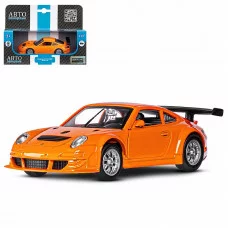 ТМ "Автопанорама" Машинка металлическая 1:39 Porsche 911 GT3 RSR, оранжевый, откр. двери, инерция, в/к 17,5*12,5*6,5 см JB1200127