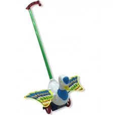 Каталка на Палочке - Лебедь с бубенцами 23см. 680-9