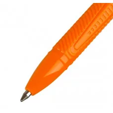 Ручка шариковая СТАММ "Орбита 100" черная, 0,7мм, оранжевый корпус 370169
