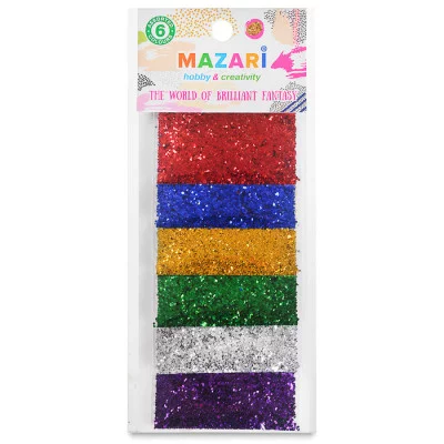 Набор блёсток M-4334 декоративных №2, 6 цветов х 3 г, европодвес
