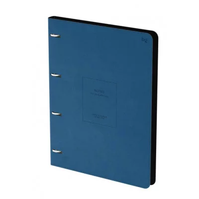 Тетрадь на кольцах А4, 120л., кожзам,  BG "Моно. Синий" 382811