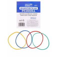 TM"Profit"Банковская резинка 60мм цветная (БР-2518) 100г в упаковке БР-2518