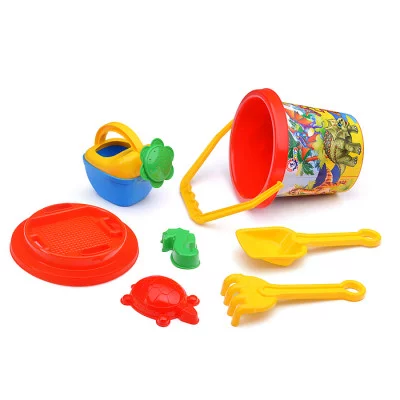 Песочный набор №5 ведро, паски, лейка, сито, лопата, грабли П0106С