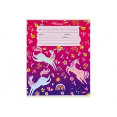 Тетрадь ЛИНИЯ 24л. ОРНАМЕНТ С ЕДИНОРОГАМИ(24-9369)обл.-мелов.карт, 24-9369