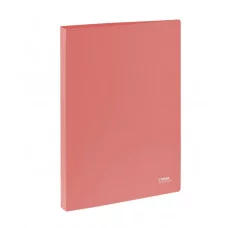 Папка с 30 вкладышами СТАММ "Акцент" А4, 17мм, 800мкм, пластик, коралловая 376213