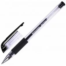 Ручка гелевая с грипом BRAUBERG "EXTRA GT", ЧЕРНАЯ, стандартный узел 0,5 мм, линия 0,35 мм, 143917