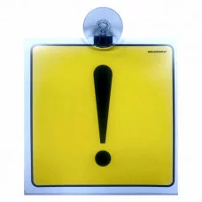 Автознак "Начинающий водитель", на присоске, восклицательный знак, пластик, 17 х 16 см 6970052