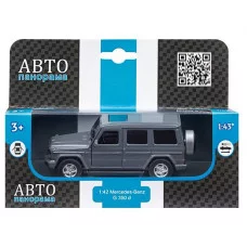 Автопанорама Машинка металл. 1:42 Mercedes-Benz G350d, серый, инерция, откр. двери, в/к 17,5*12,5*
