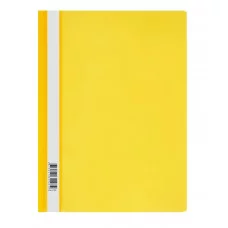Папка-скоросшиватель пластик. СТАММ А4, 120мкм, желтая с прозр. верхом 355664