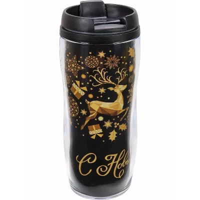 Термокружка "Олени на черном" (350 мл) КП-6219