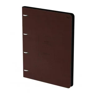 Тетрадь на кольцах А4, 120л., кожзам,  BG "Моно. Коричневый" 382812