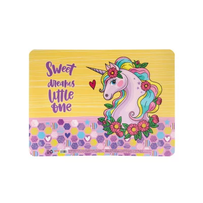 Настольное покрытие для лепки А3+,  ЕДИНОРОГ В ЦВЕТАХ (НПД-5107) пластик НПД-5107