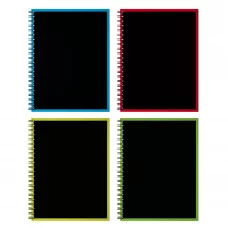 Тетрадь А4 120л клетка гребень ламин "Accent" черный ассорти 60г/м2 ERICH KRAUSE 53391 Россия (643)