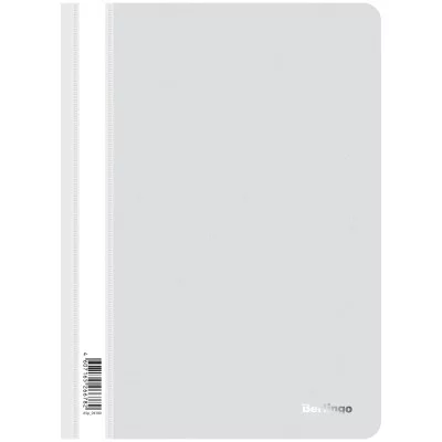 Папка-скоросшиватель пластик. А4, 180мкм, белая с прозр. верхом BERLINGO* 184156