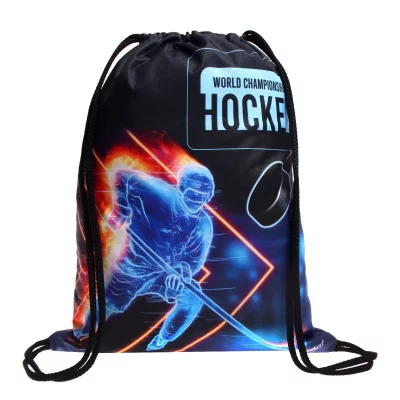 МО-20 Хоккей в огне -мешок для обуви 1-отделение, дизайн, 330x420 мм