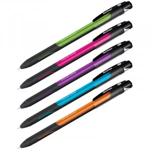 Ручка шариковая Berlingo "Color Zone stick" 0,7мм, синяя, прорезиненный корпус ассорти BERLINGO_ 285411