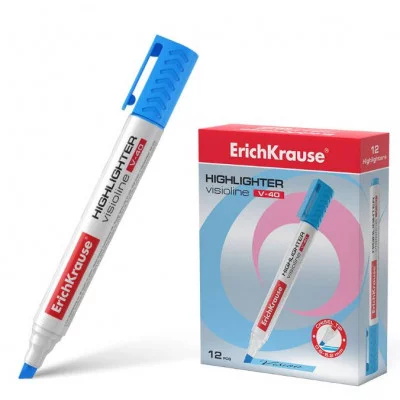 Текстмаркер ErichKrause Visioline V-40 Neon цвет чернил голубой 30978