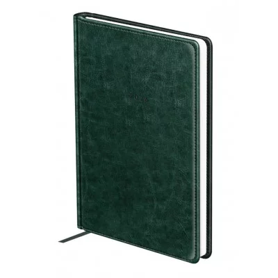 Ежедневник датированный 2026г., А5, 176л., твердый переплет, кожзам, BG "Nebraska. Green", зеленый 380100