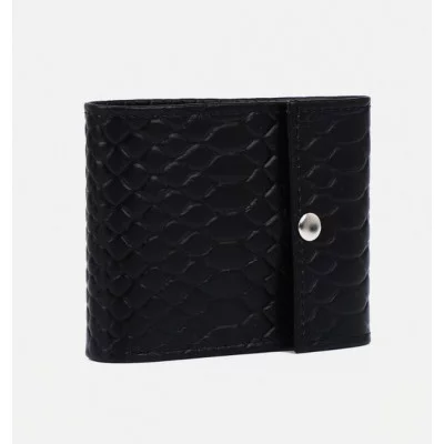 Кошелек жен, 12-02-07, 12,5*2*9,5; отд, д/кред, питон черный 9844881