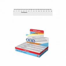 Линейка с волнистым краем пластиковая ErichKrause Clear, 15см, прозрачный 61751