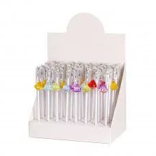 Ручка шариковая, Alingar "Самоцветы", синяя, 0,7 мм, прозрачный пластиковый корпус AL7823