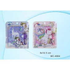 Блокнот+ручка МС-4964 детский ЕДИНОРОГ блокнот 8*10,5 см+мини-ручка яркий с рисунком