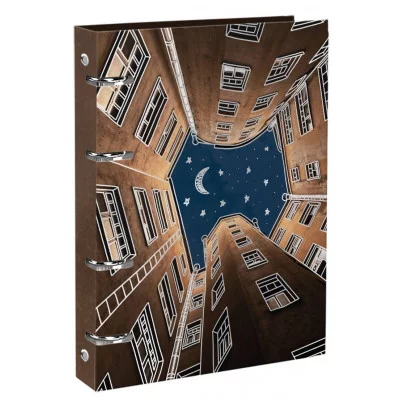 Тетрадь со см.блоком 120 л. А5+ кл. на кольцах Schoolformat НАБРОСОК ПАМЯТИ тв.обл., мат.лам., выб.УФ-лак 249332