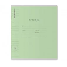 Тетрадь школьная ученическая ErichKrause Классика Visio зеленая 12 листов линейка 40004