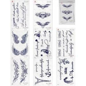 Татуировка-наклейка (11х18см) Синий микс 1 ( Арт. ТА-1750),цена за единицу ТА-1750
