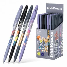 Ручка шариковая ErichKrause R-301 Stick&Grip Простоквашино 0.7, цвет чернил синий 61003